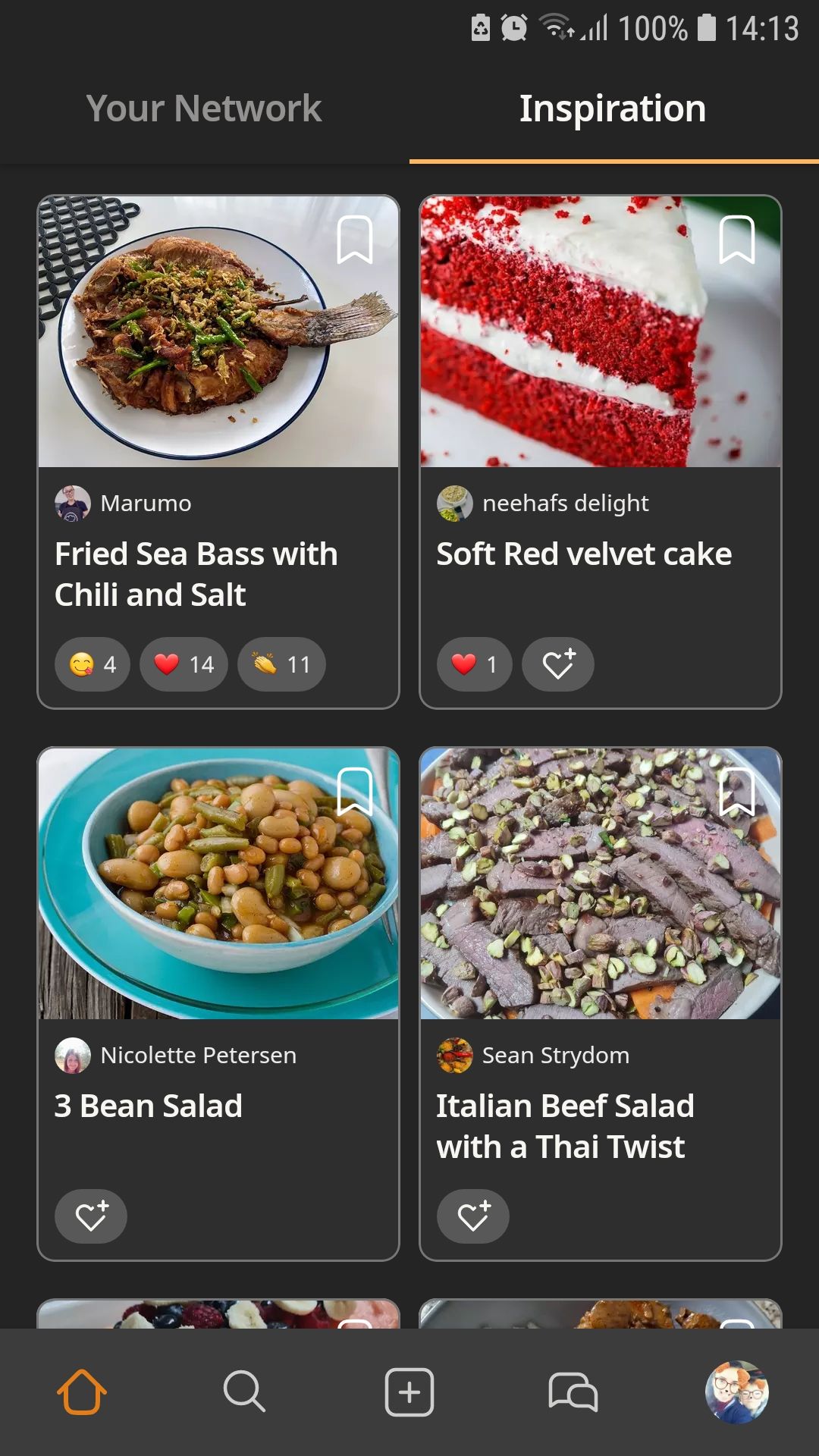 الهام گرفته از برنامه دستور پخت موبایل Cookpad