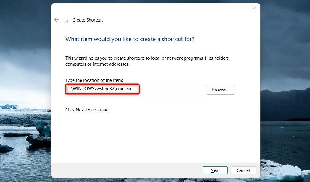 Create Command Prompt Desktop Shortcut