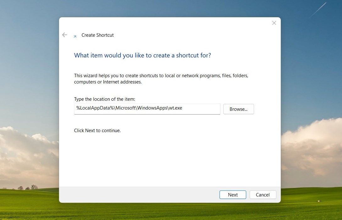 Create Desktop Shortcut For Windows Terminal