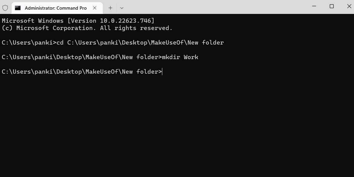 Create New Folder in Windows 11 Using Command Prompt