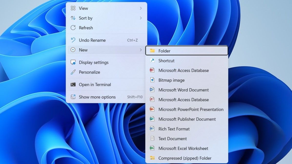 Create New Folder in Windows 11 Using the Context Menu