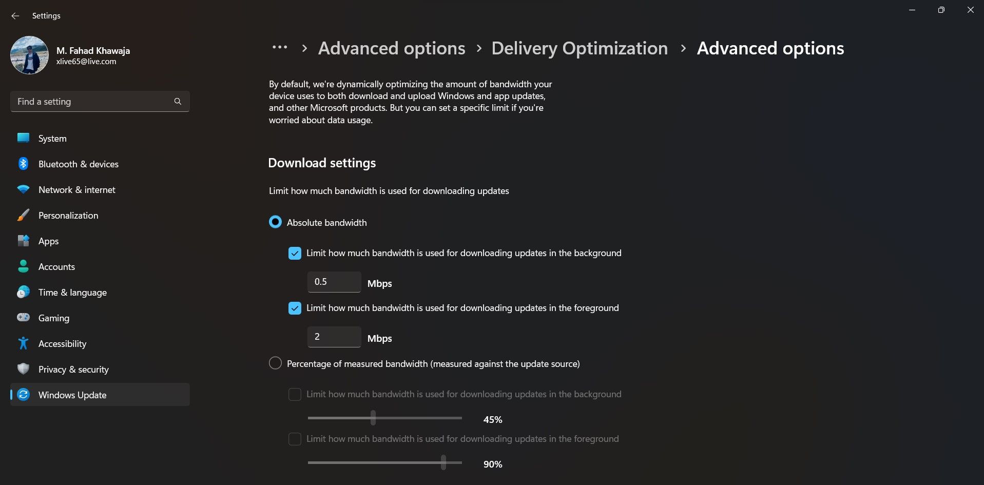 update delivery optimization 