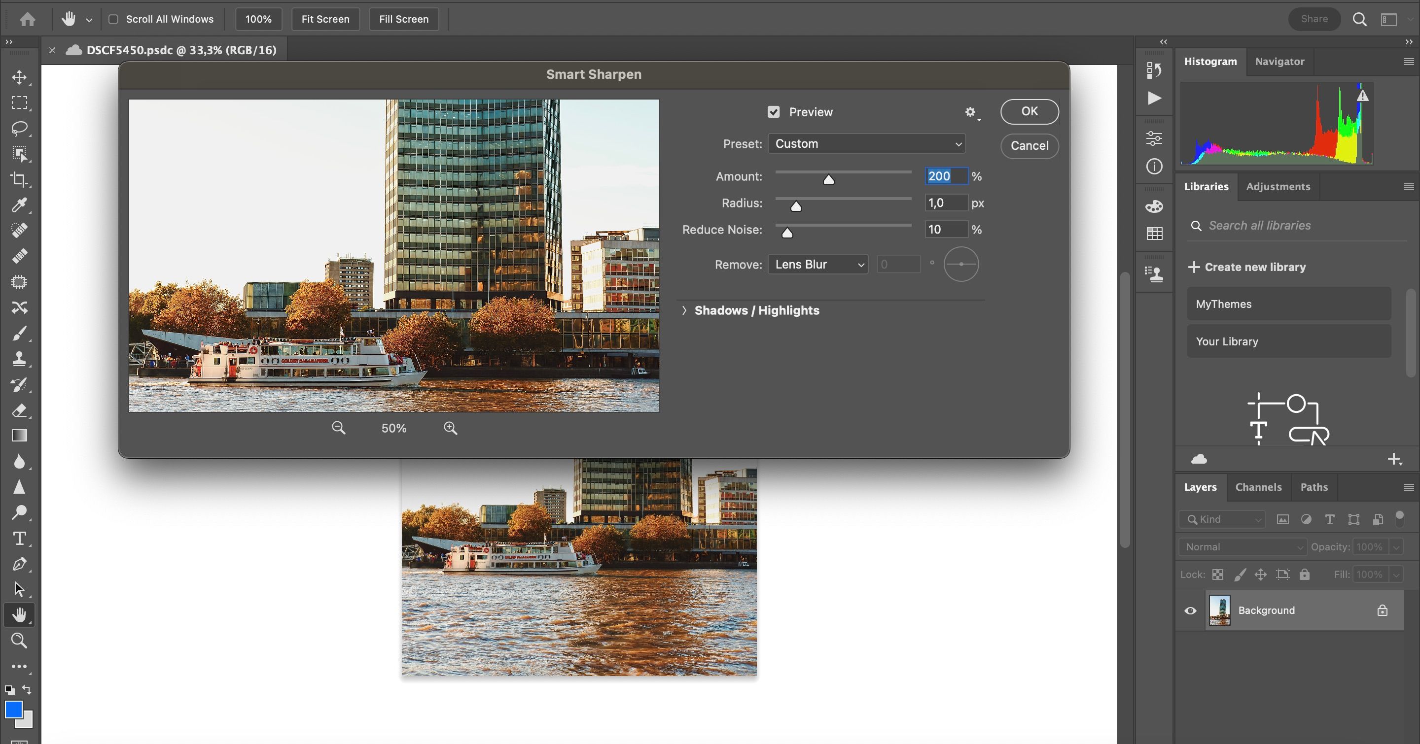 Different tools in Photoshop Screenshot