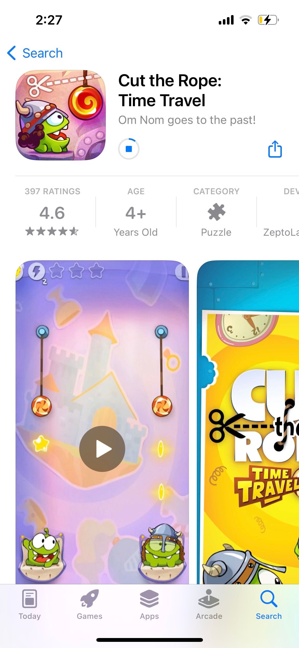 app download progress in iphone app store