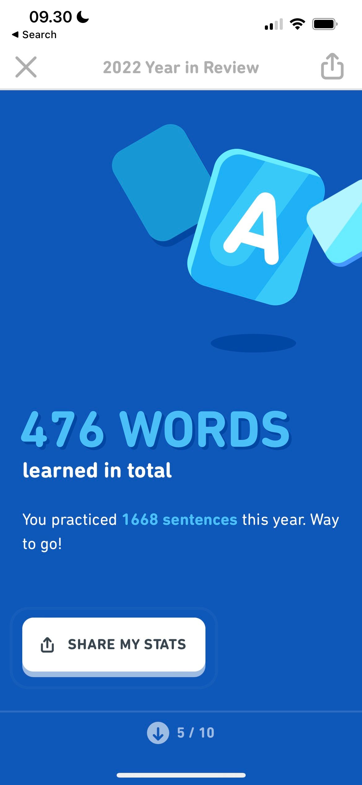 Duolingo Words Learned Screenshot