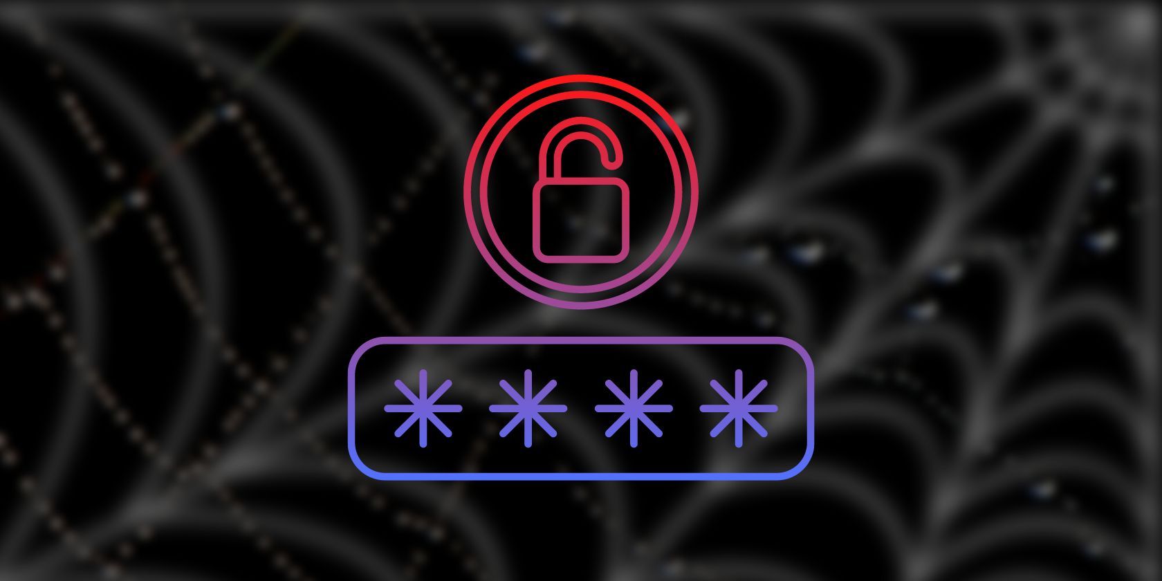 Biểu tượng khóa mật khẩu nhìn thấy trên nền web tối