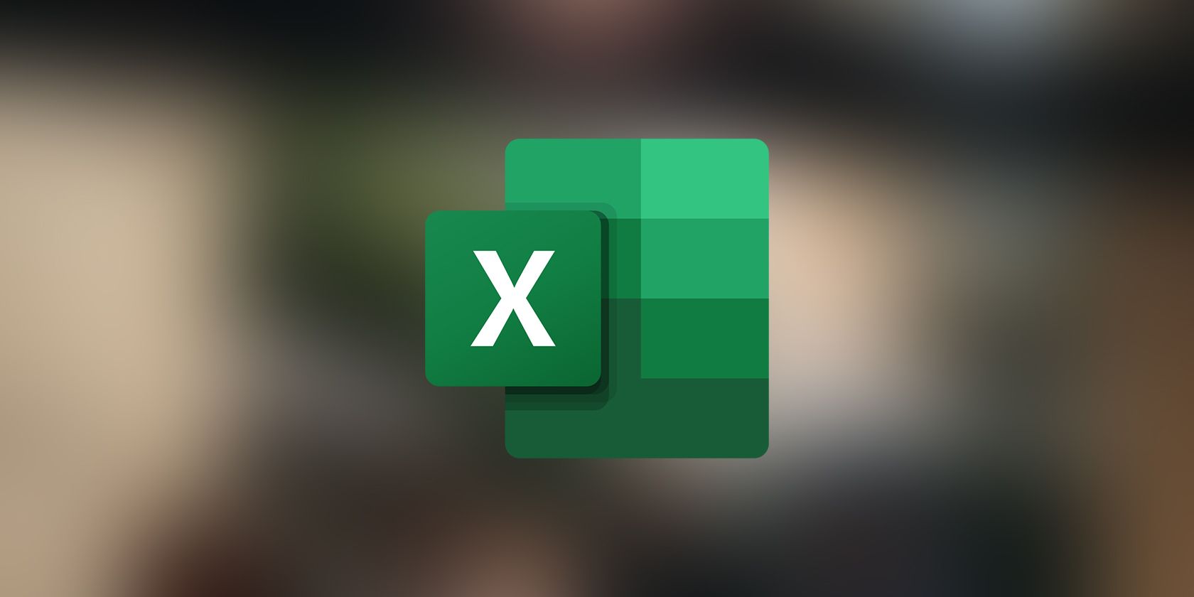 Microsoft Excel logo on a blurred background