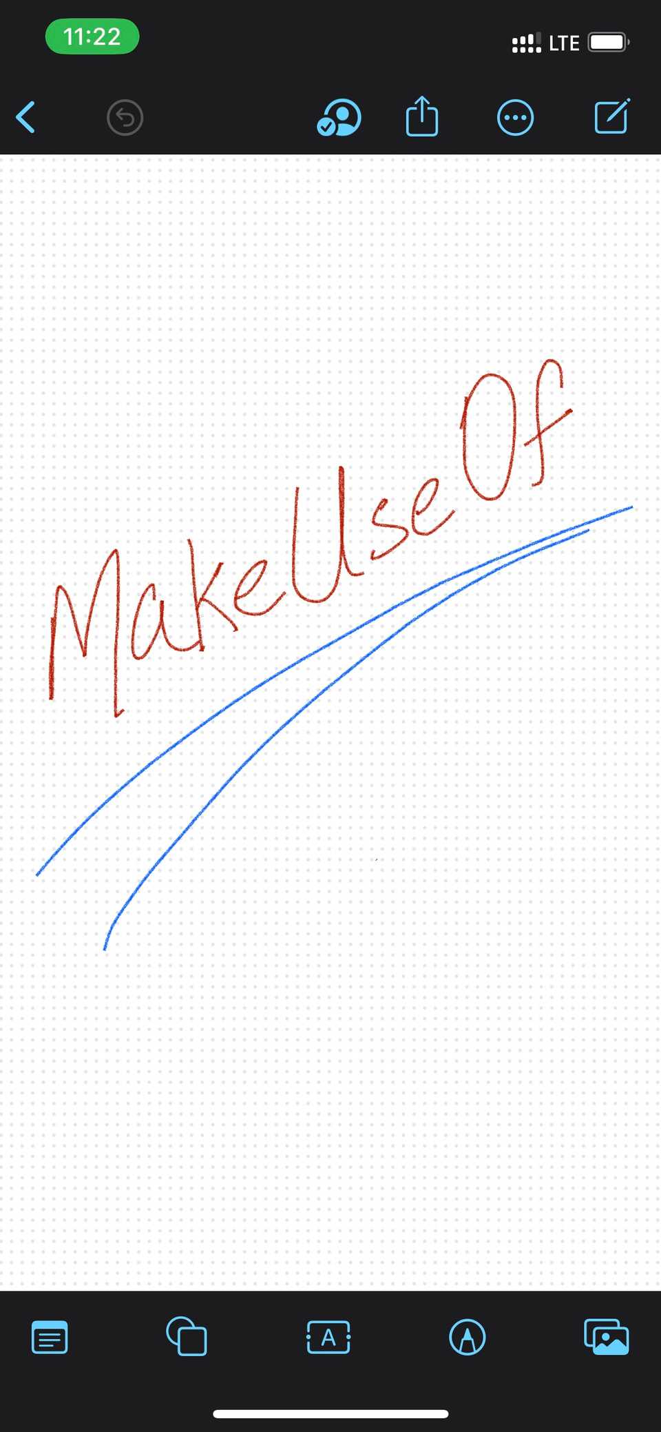 Draw something on the new Freeform board to save it