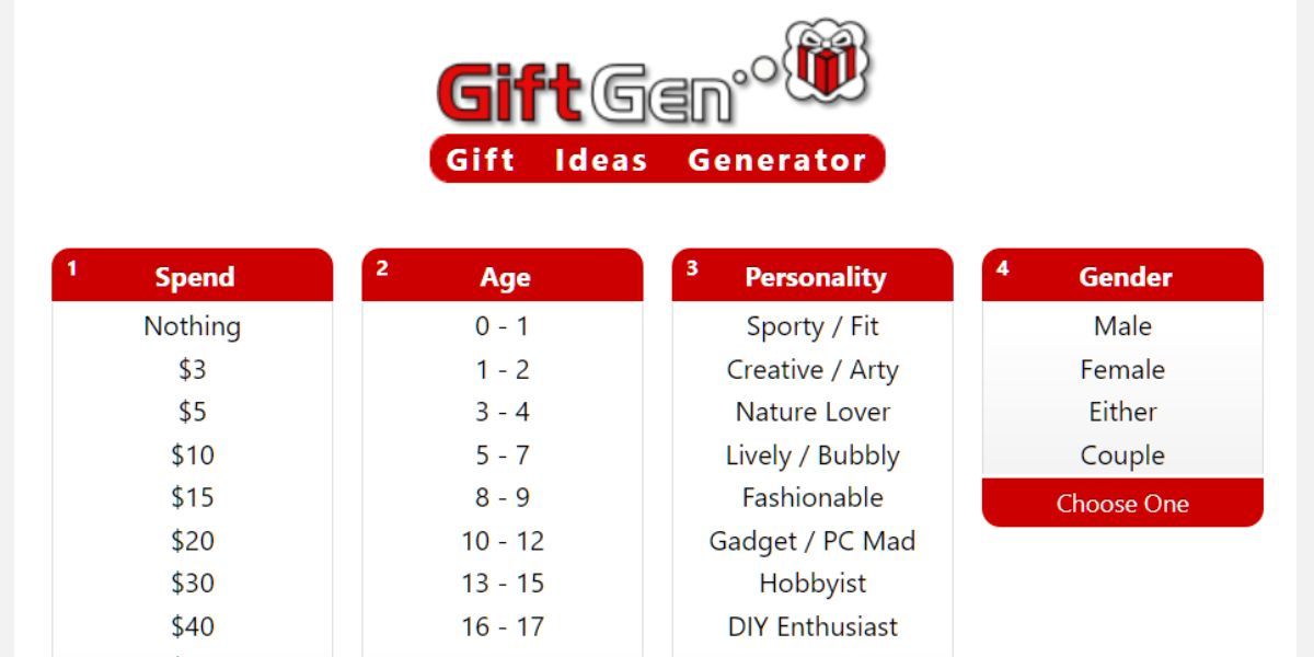 gift gen webpage