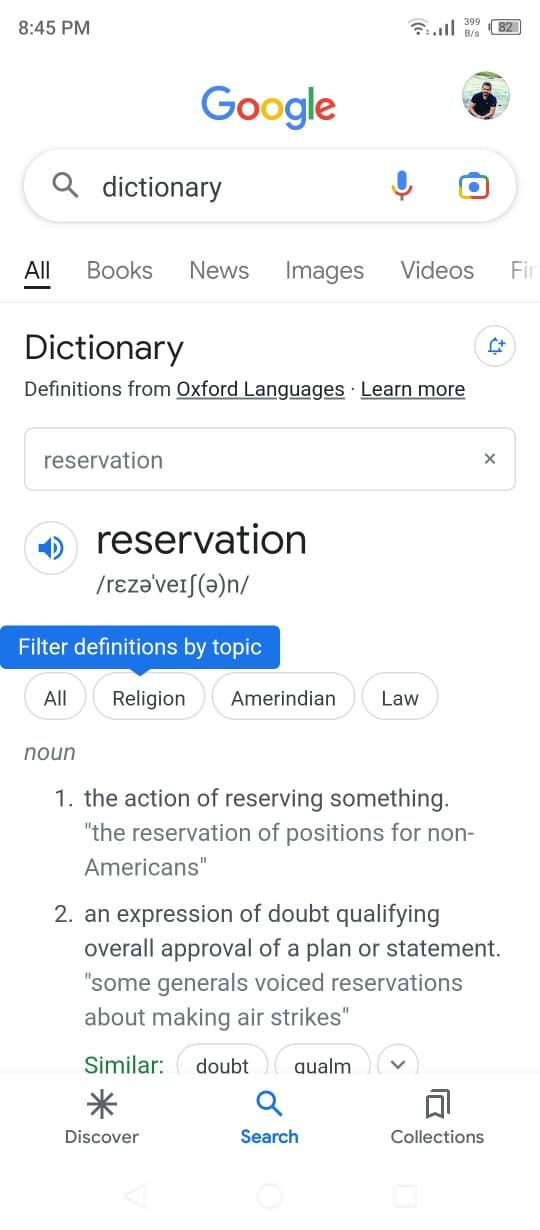 Google App - Dictionary