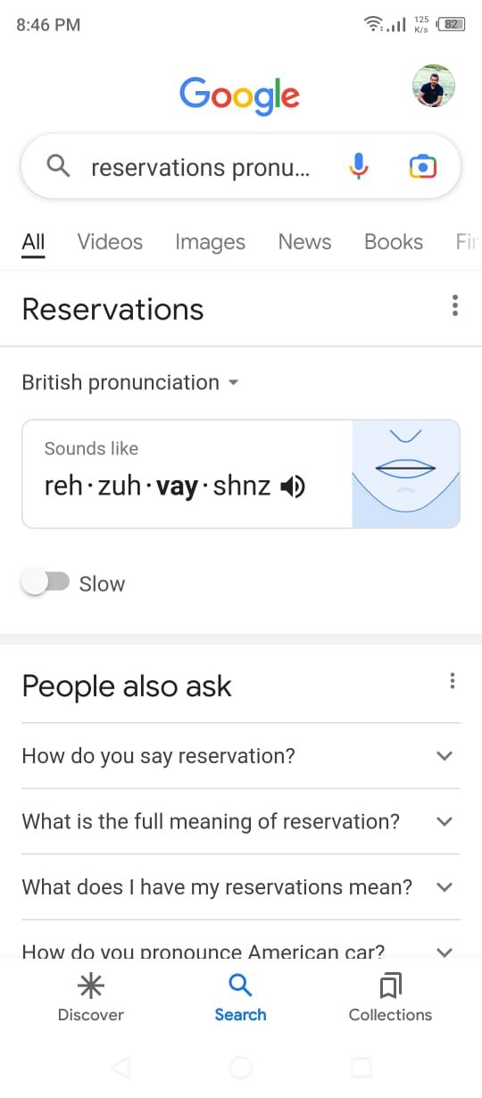 Google App - Pronunciation