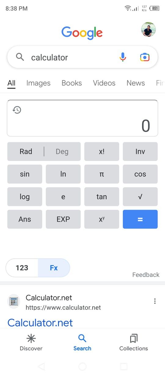 Google App - Scientific Calculator