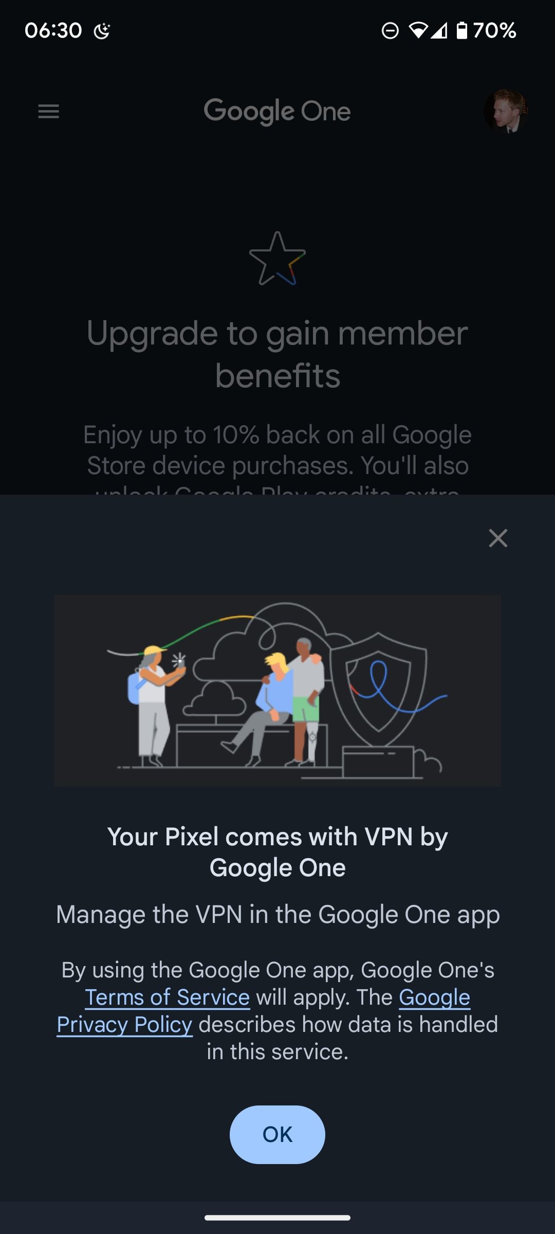 google one vpn on Pixel 7