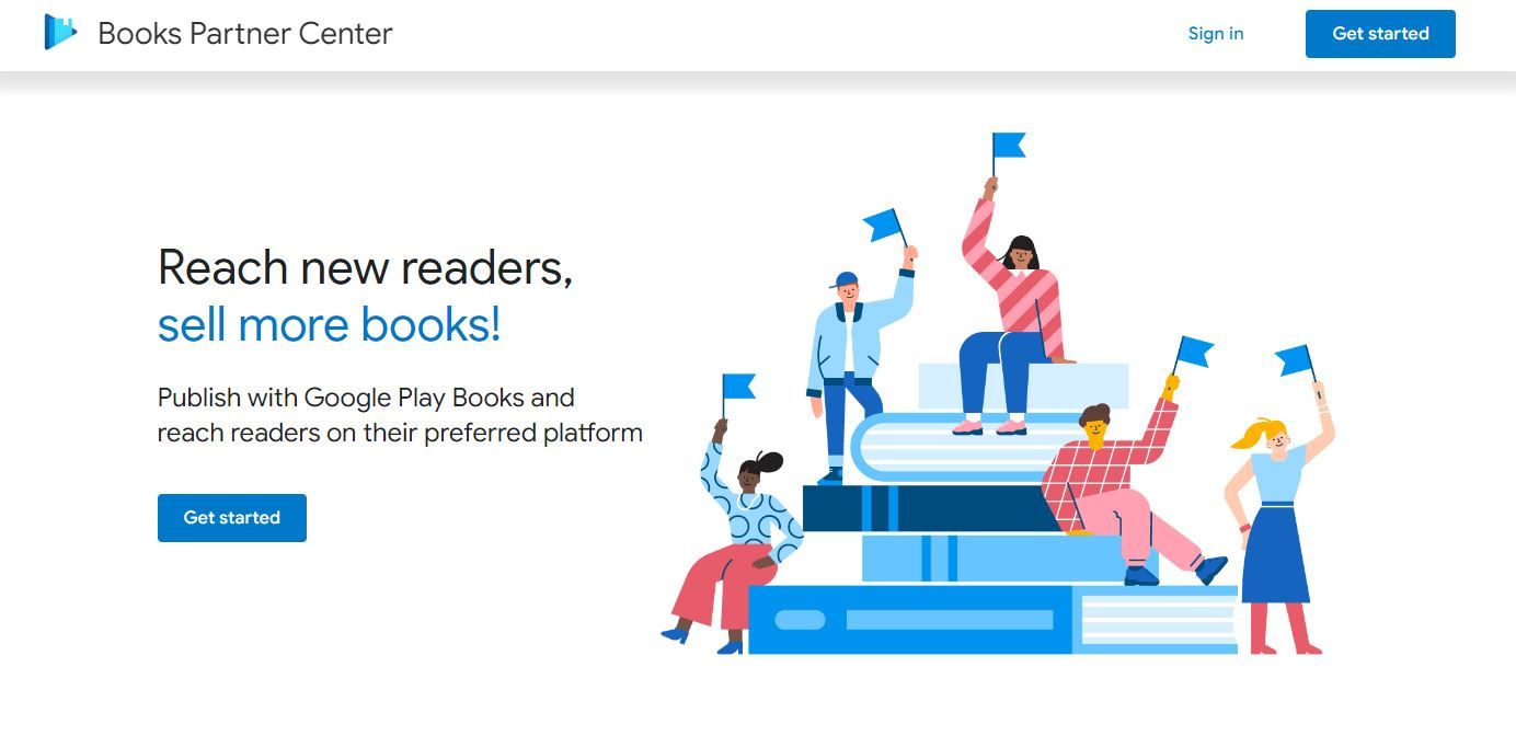 A screenshot of the Google Play Books landing page