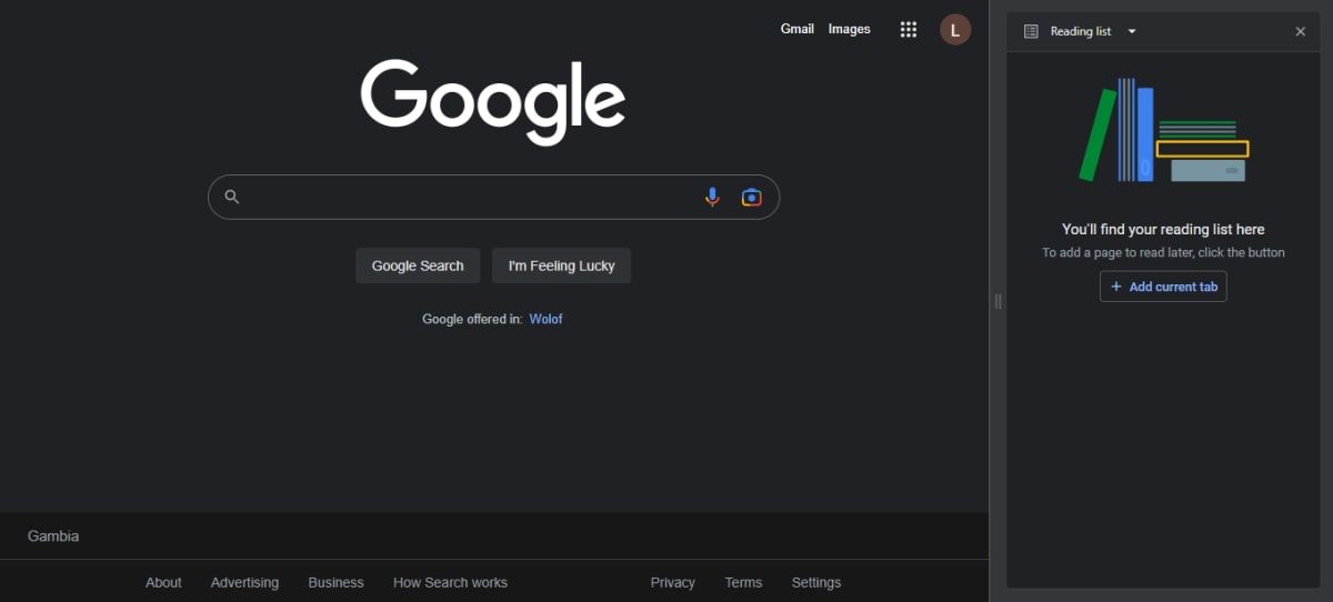 Screenshot showing the Google Reading List