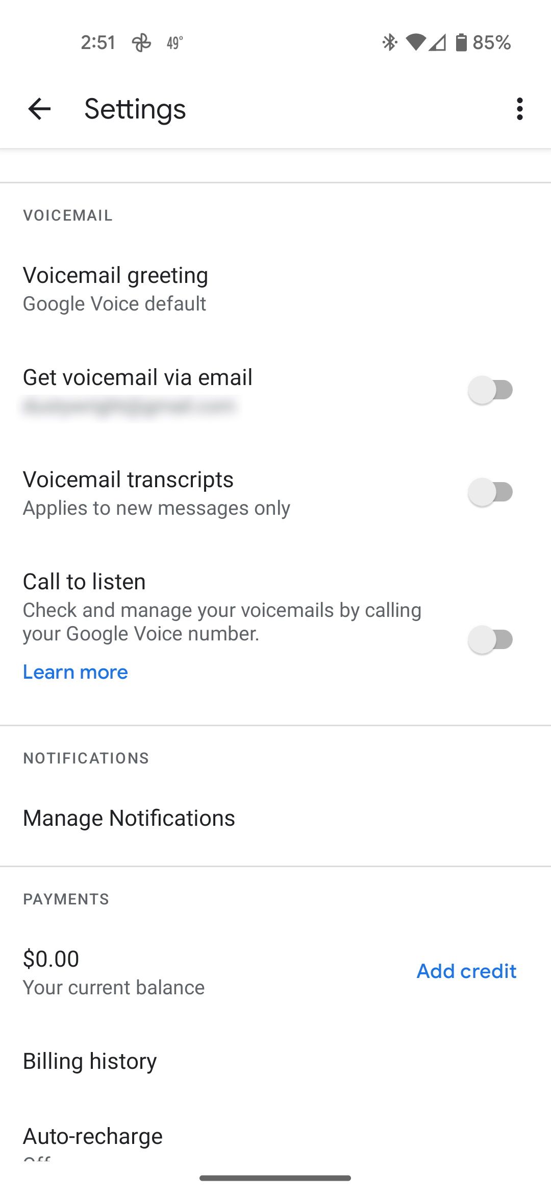 Adding a greeting, activating auto transcripts, and emailing voicemails in Google Voice