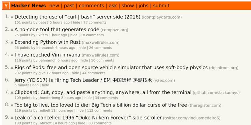 haxor-news Lets You Browse and Search Hacker News From Your Linux Terminal