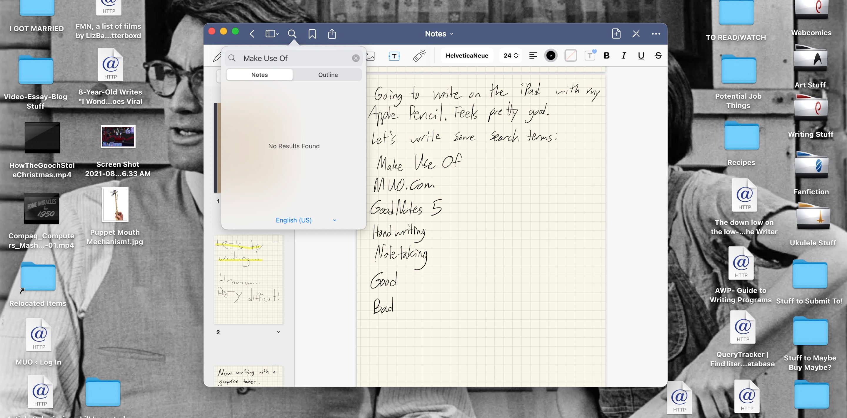 Handwriting search not working on GoodNotes for Mac