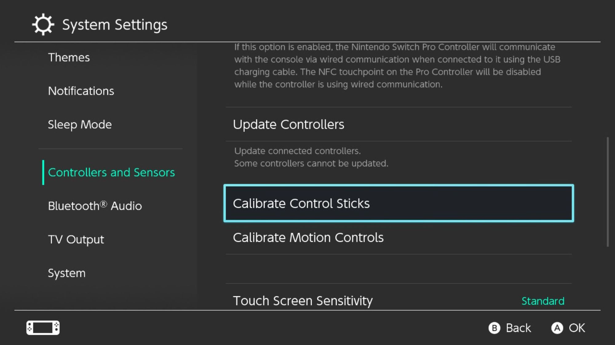 نحوه کالیبره کردن کنترلر در Nintendo Switch Calibrate Control Sticks