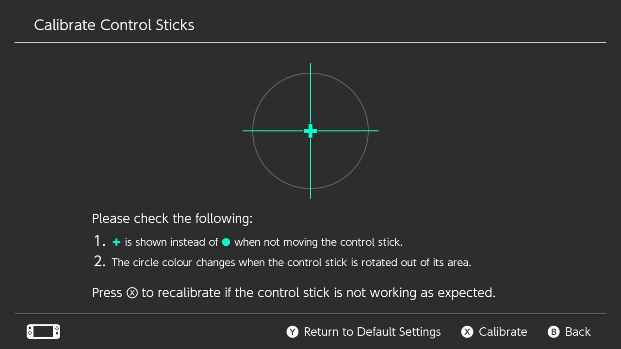 How to calibrate the controller on Nintendo Switch only calibrate if the controller shows signs of drift