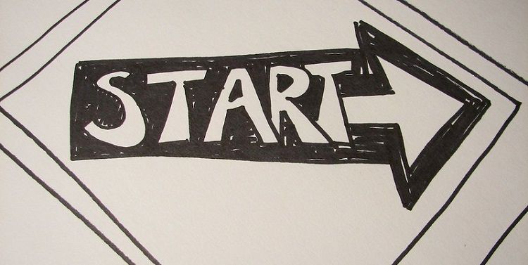 Image of the word start
