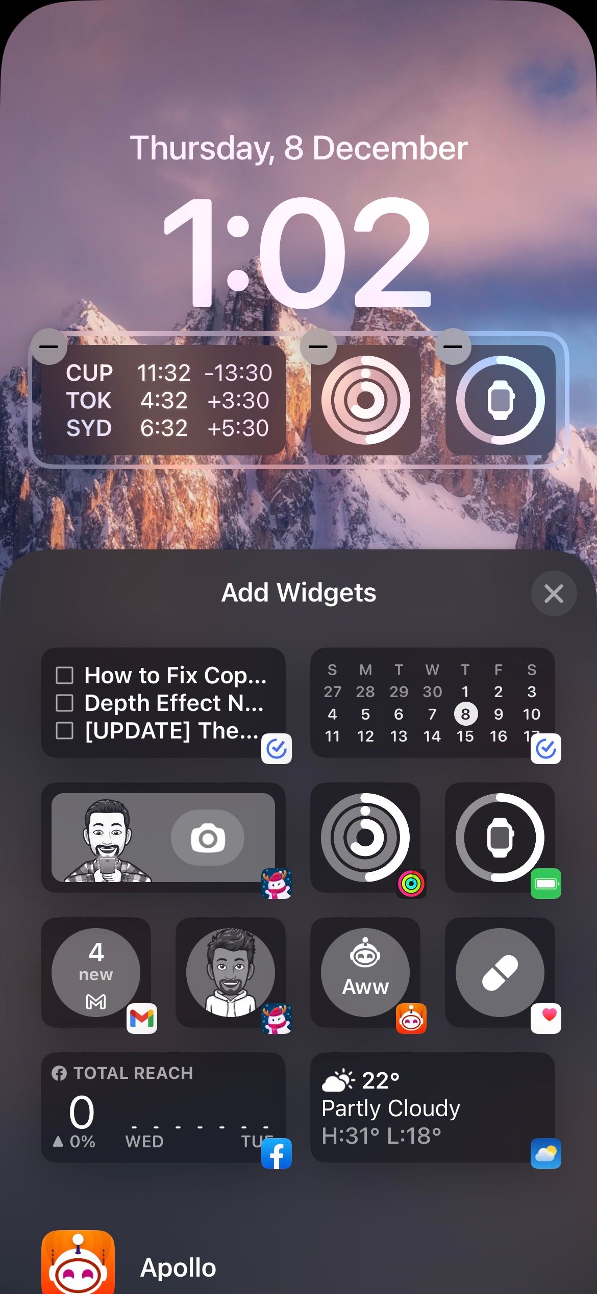 Remove Lock Screen Widgets by Tapping on them
