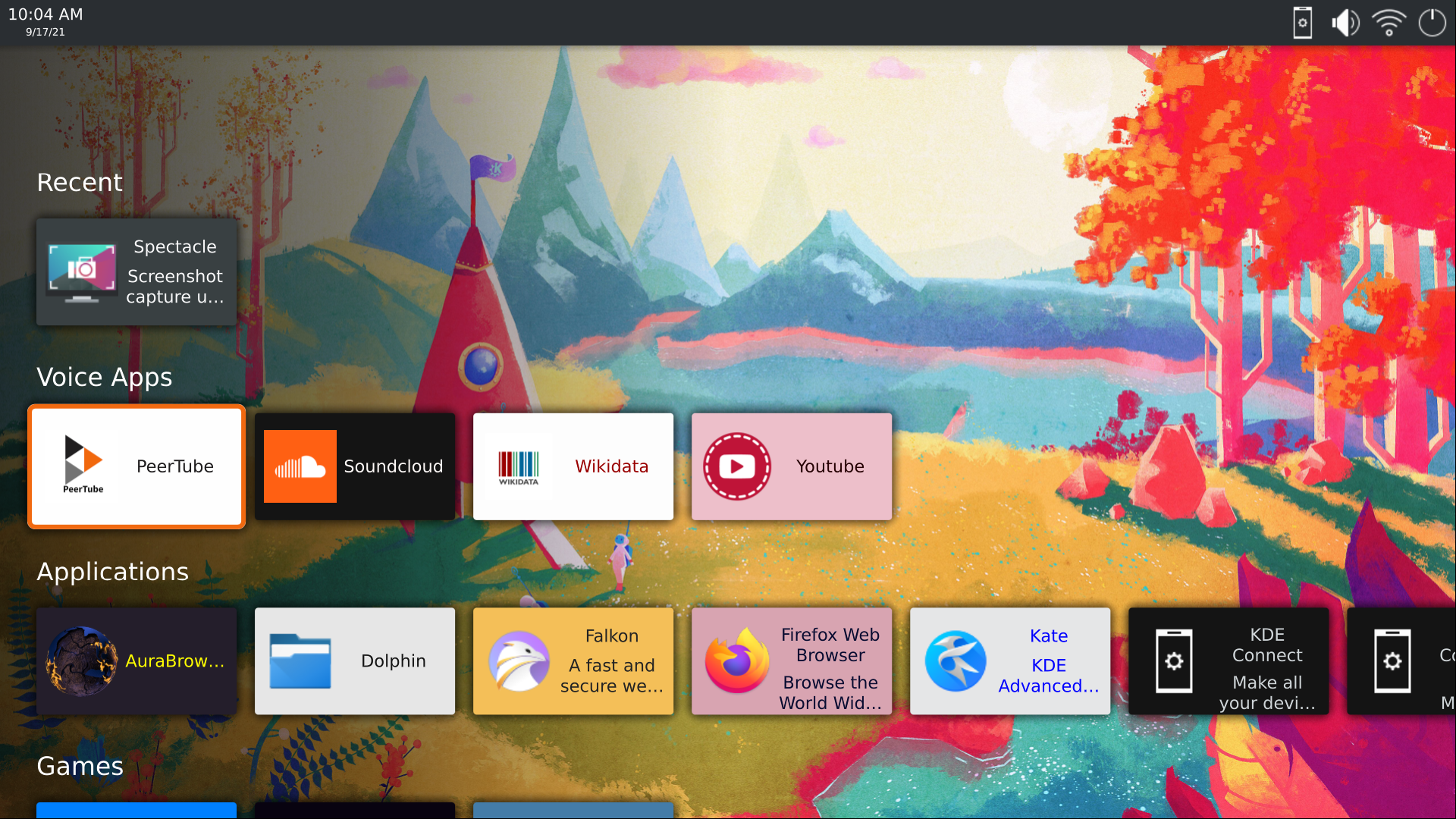 KDE Plasma Bigscreen interface for TVs