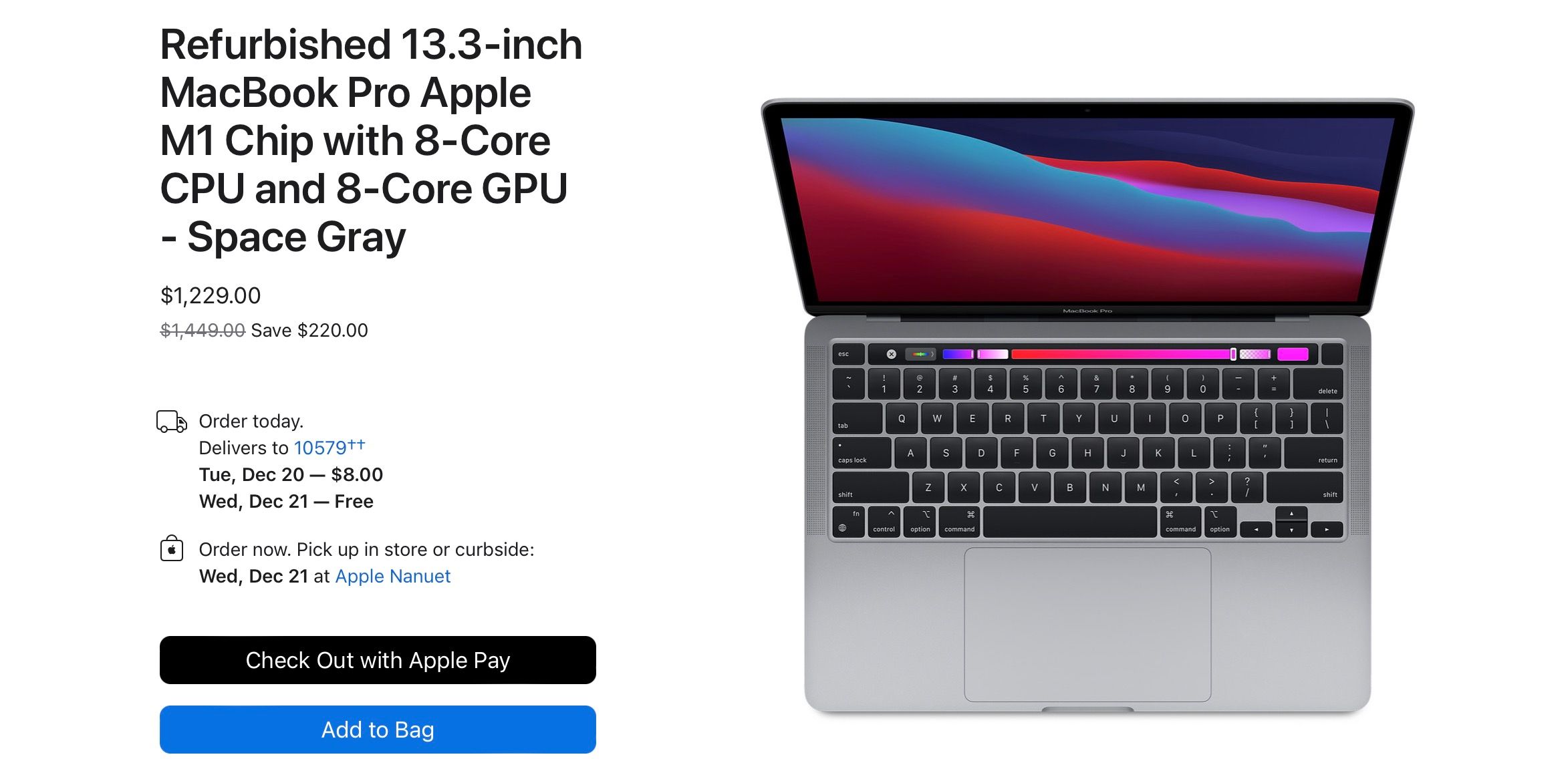 Refurbished MacBook Pro from Apple's website