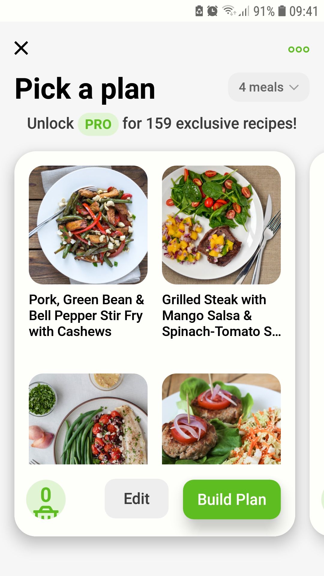 Mealime meal planning mobile app pick a plan