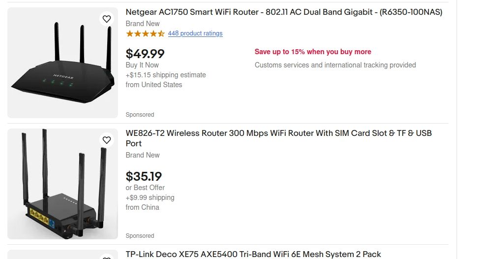 Routers for sale on eBay