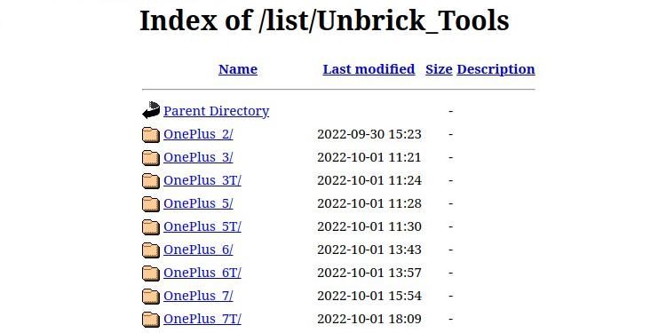 list of unbrick tools for the oneplus phone
