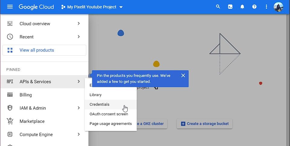 open api services in google cloud console