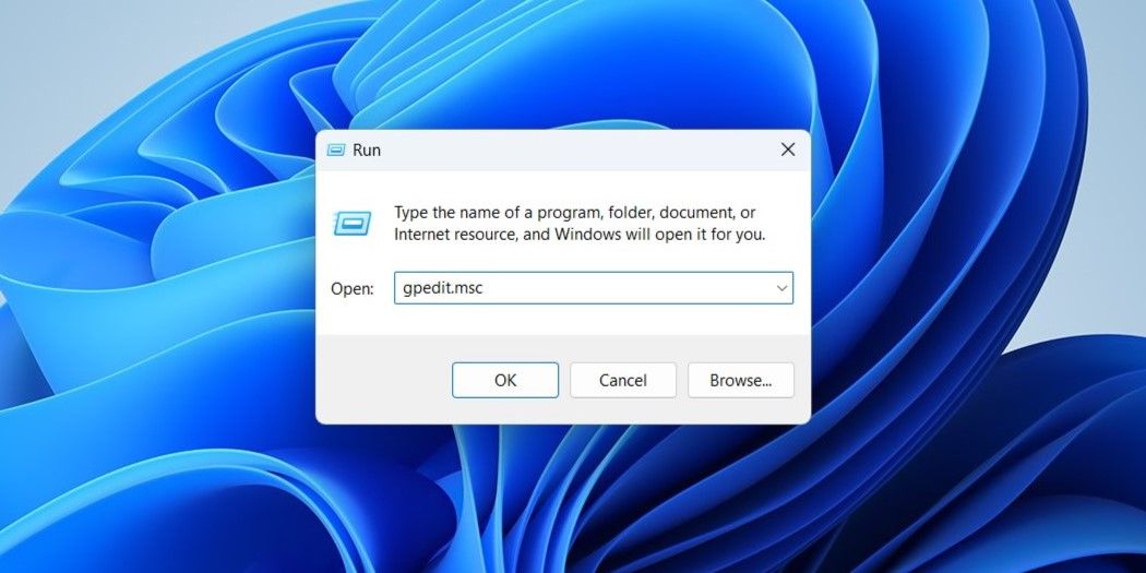 Open Group Policy Editor Using Run Tool