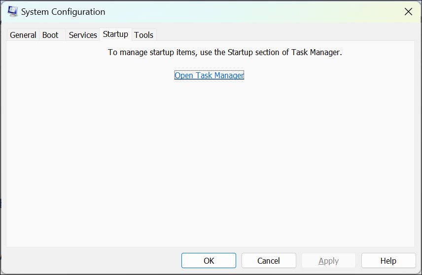 aprire il task manager