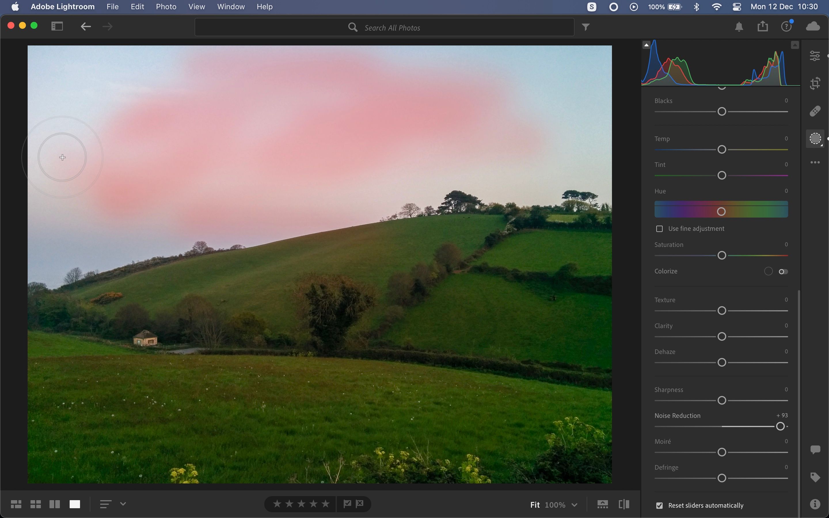 paint out noise in lightroom