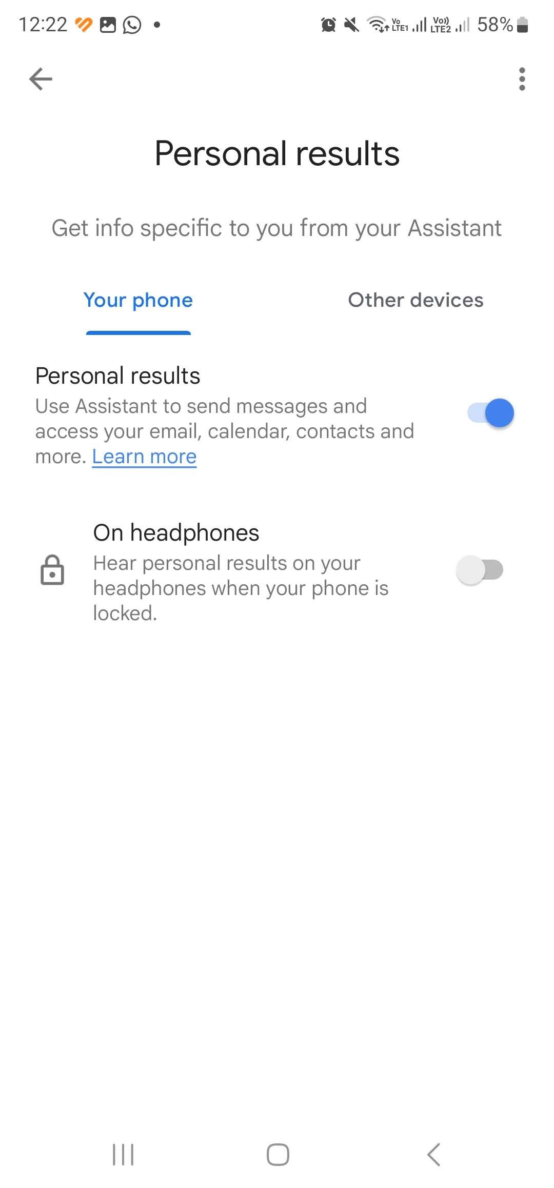 results personal assistant