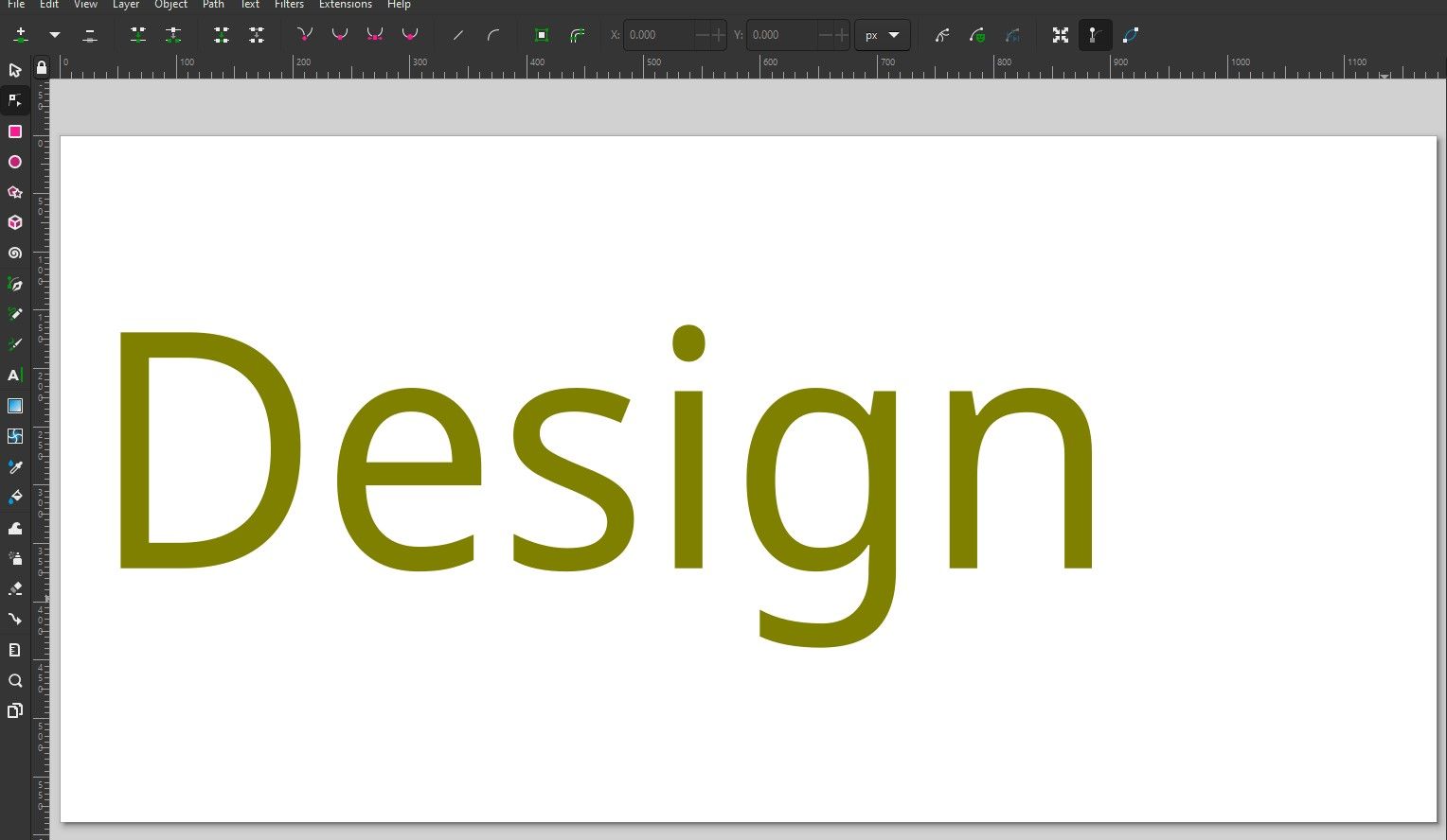 ایجاد طراحی متن در Inkscape
