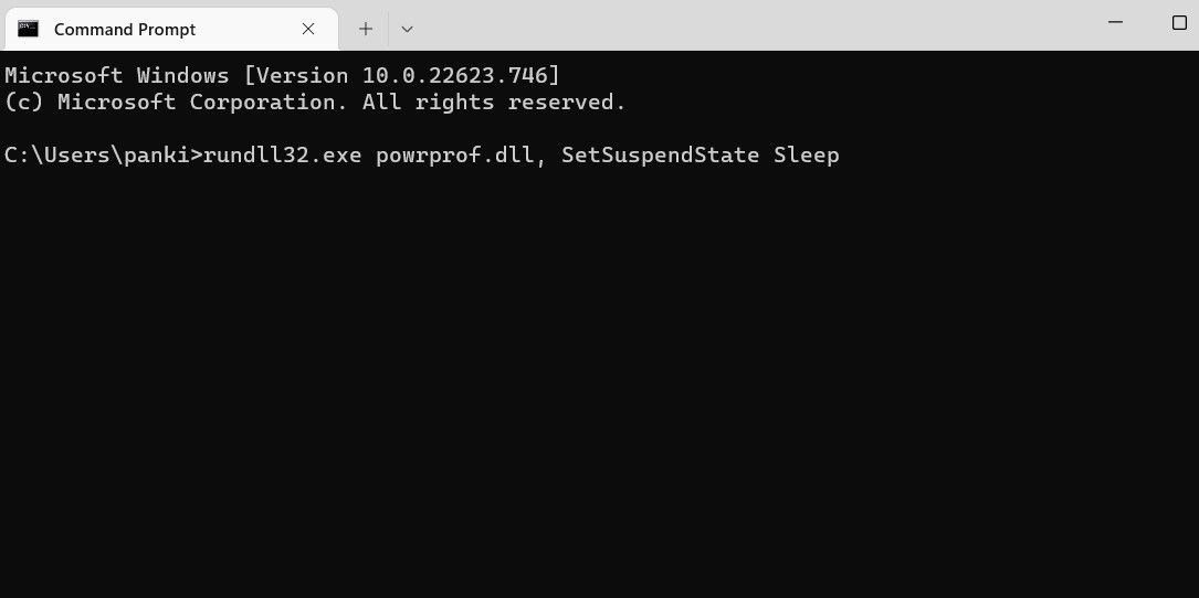 Put your Windows computer to sleep using Command Prompt
