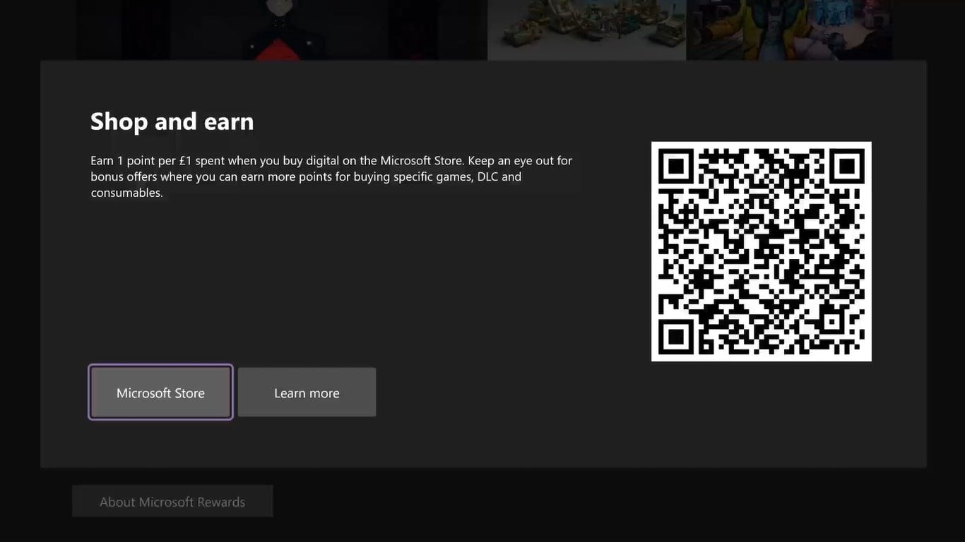 A screenshot of the Shop and Earn popup for the One to One promotion on Xbox Series X 