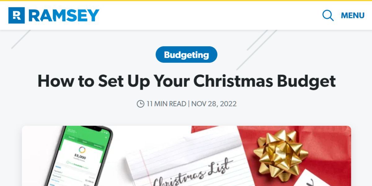 ramsey christmas budget blog post