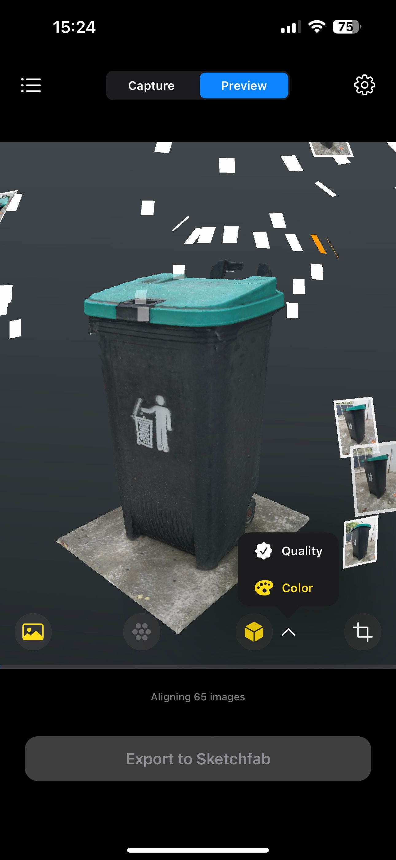 RealityScan Preview Color Mode