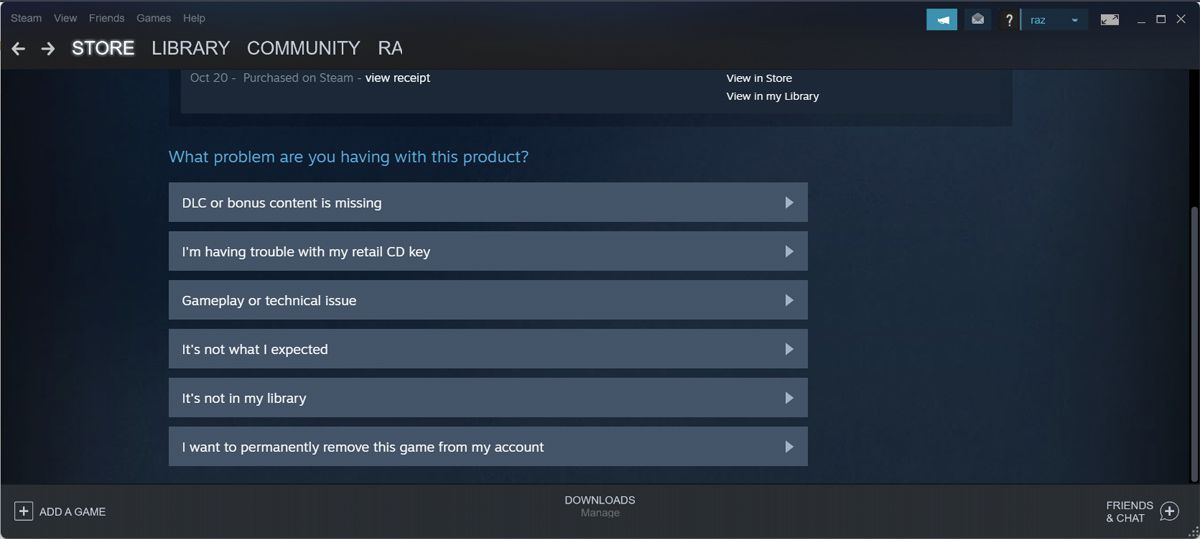 Remove a Steam game from the library