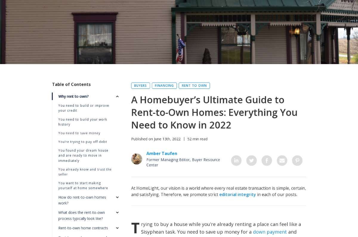 Homelight's extensive guide on the 