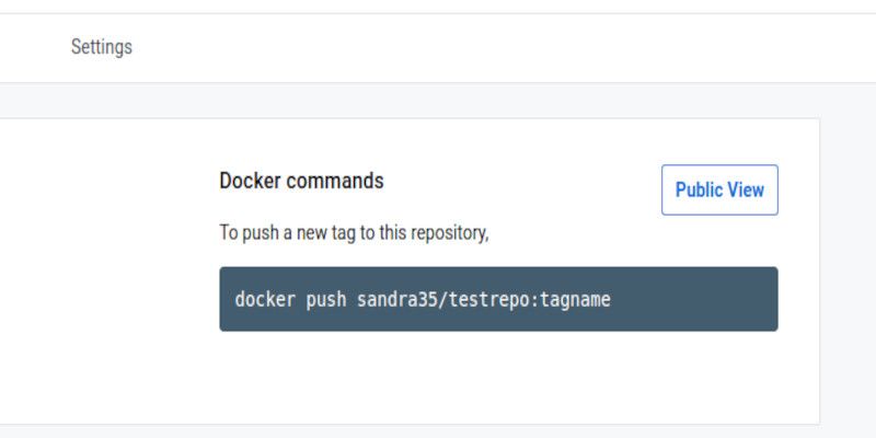 repo instructions on how to push the docker image