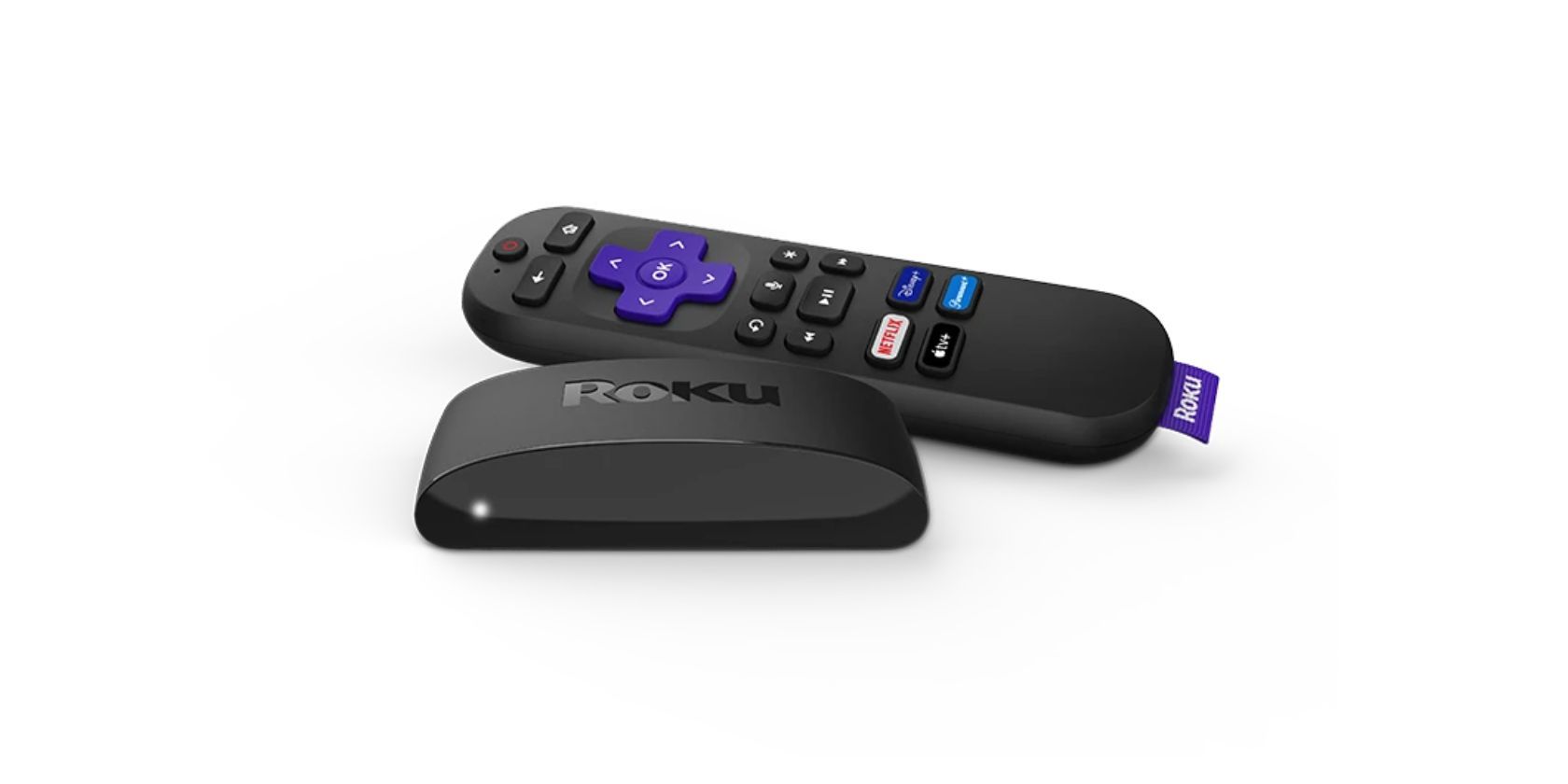 Roku Express 4K+ streaming player and remote