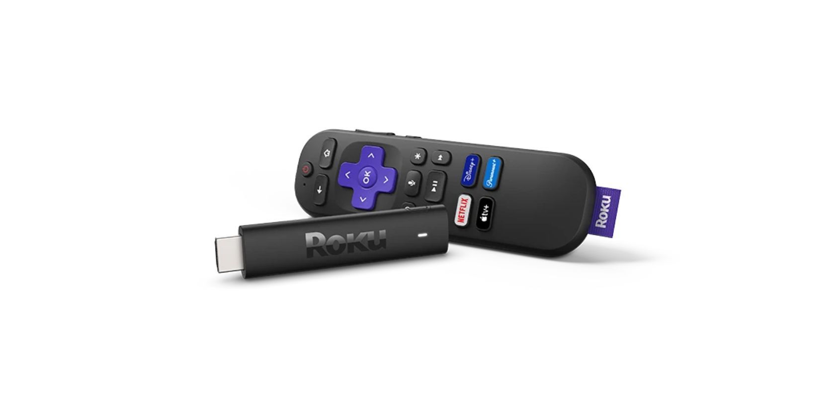 Roku Streaming Stick 4K player and remote