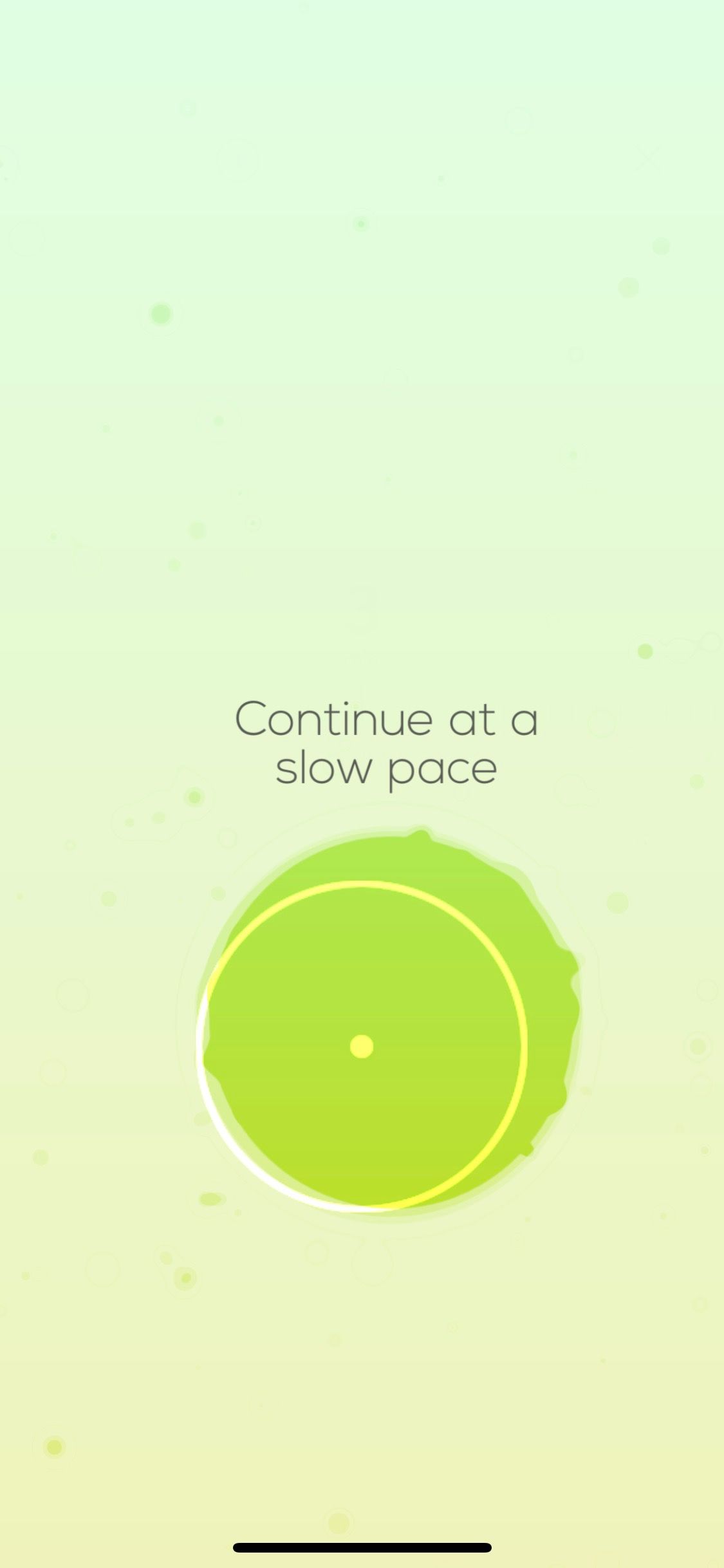 Screenshot of Pause app showing main interface