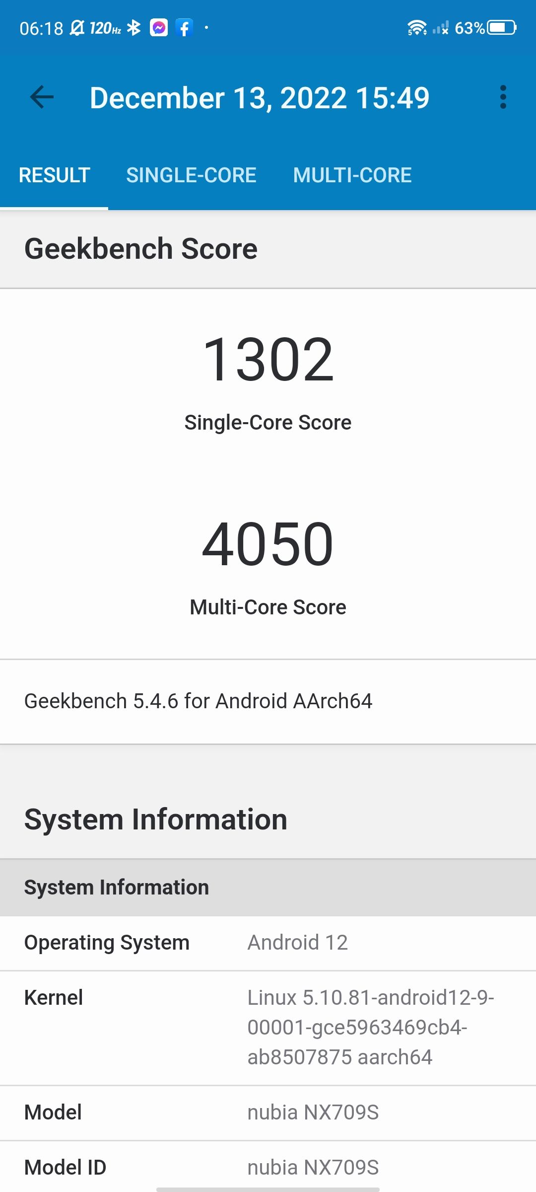 Snapdragon 8 Gen 1+ Geekbench 5 CPU score