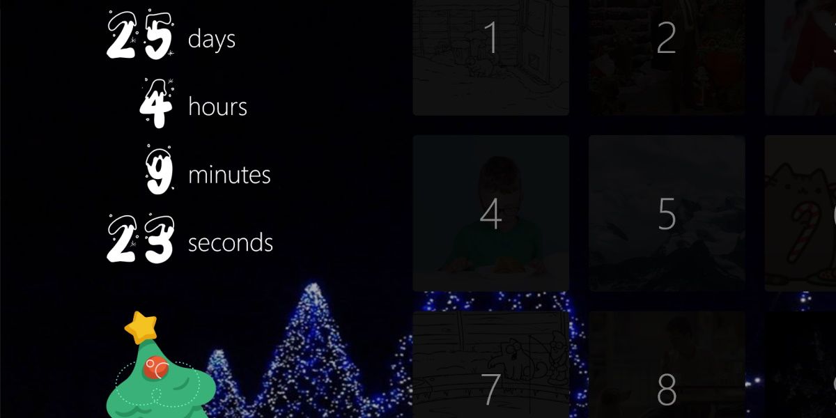 capture d'écran de l'application Christmas Countdown