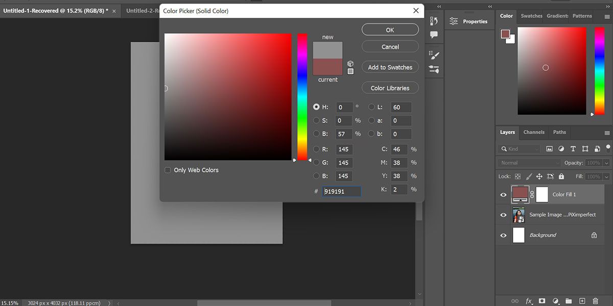 select gray color in photoshop